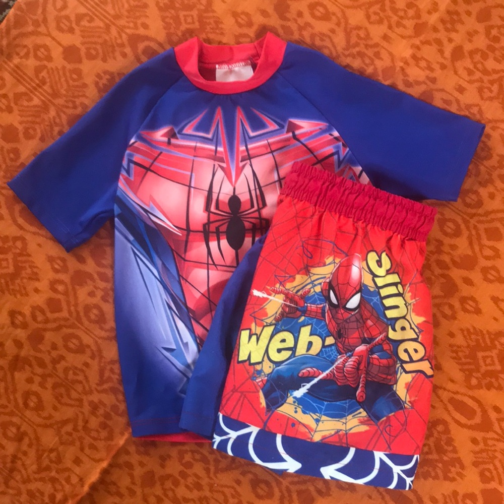 SpiderMan swim set boys size 3/4T Like New